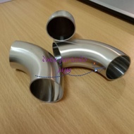 elbow / knee sanitary stainless ss 304 3/4 inchi od 19,05 mm