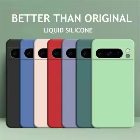 For Google Pixel 6 7 6A 7A Case Pixel 8 Pro 7A 7 Cover Liquid Silicone Soft Solid Color For Google P