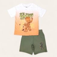 19.90 M@rvel Groot Kids boy shortsleeve t shirt short pant - Size 5-6T