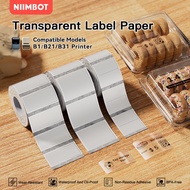 NIIMBOT B21 B1 B3S Transparent Label Printing Paper Name Sticker Sticker Waterproof Self-Label Maker