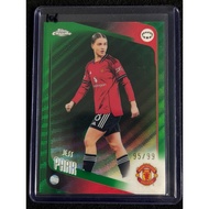 Jess Park 2025-26 Topps Chrome UWCL Green Wave Refractor /99 #29 Manchester United Women
