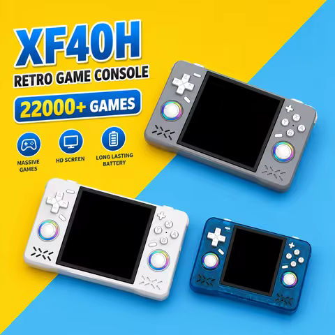 XF40H Handheld Game Console, Open-Source Linux System 4.0-Inch IPS Screen, Portable Video Player, 40