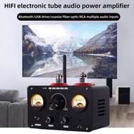 SA-90 Bluetooth Tube Amplifier 80W×2 Dual GE5654 Preamp NE5532 Audio HiFi Headphone Amplifier Optica