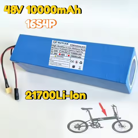 48V10000mAh 13S2P 21700 Rechargeable Lithium-ion Battery Pack, Durable Power Supply for 700-watt Ele