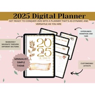 2025 digital planner, hyperlink ipad planner
