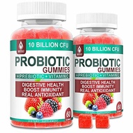 ▶$1 Shop Coupon◀  Probiotics Gummies, Probiotic Prebiotics plement for Women Men and Kids - 10 Billi