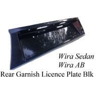 Wira Aeroback or Wira Sedan Rear Garnish Licence Plate Black