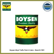 ♠ ♚ ❂ Boysen Alkyd Traffic Paint 4 Liters - Available Colors: Black / White / Yellow