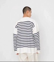 nanamica Paper Knit Stripe Crew 條紋寬鬆長袖毛衣 男女情侶款 全新正品 香港包郵 特價清倉