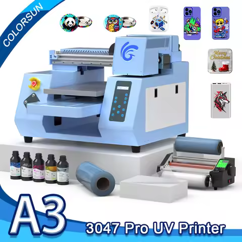 Colorsun UV Printer With CCD XP600 UV Impresora A3 UV Printer Machine A3 UV Printer For Metal Bottle