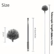 Vixplorn Telescopic Ceiling Duster Roof Broom Extendable Microfiber Household Fan Cobweb Cleaning Ru