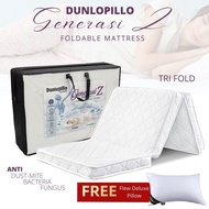 Dunlopillo 4" Z Foldable Mattress / Latex Foam / Anti-Dust Mite + Free Deluxe Pillow