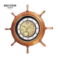 [GENUINE] Japanese Watch Rhythm Rudder 4MH817WD06 - 17th Century Sailor Map, Oak Wood 30 Melodies