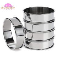 5 Pieces Double Rolled Tart Rings Round Muffin Rings Crumpet Rings Circular Tart Rings for Home Rest