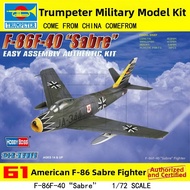 WWII US F-86F-40 Sabre Jet Fighter Model 1/72