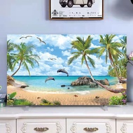 ♥Spot♥43 inch tv cover dustproof/dirt resistant/protective cover 50 inch ultra-thin LCD display cover 32 inch home decoration minimalist print pattern 55 inch desktop decoration flat surface universal 65 inch/TV dust cover