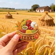 [Refrigerator Stickers] Enhance Clothes Enhancement Enough Food Creative Resin Three-Dimensional Emb