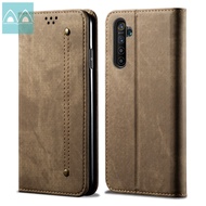 For OPPO Realme 6 / Realme 6 Pro Fashion Retro Jeans Style Magnet Flip Leather Protective Case with 