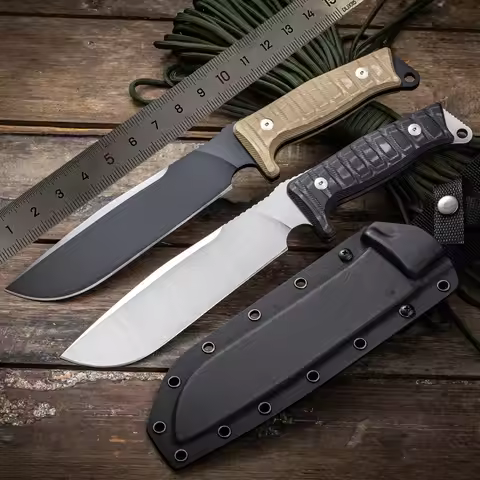 Outdoor Camping High Sharpness High Hardness Survival Knife M390 Steel G10 Handle
