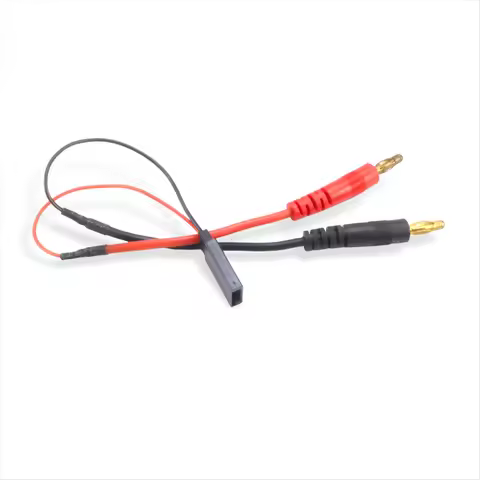 100%NEW 1/6Pcs DuPont to 4.0 RC Cables Futaba Style Receiver Plug to 4mm Banana Connector Battery Ch
