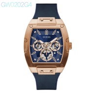 Jam Tangan Guess Phoenix GW0202G1 Black Gold Leather