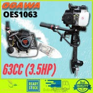 OGAWA Boat Engine Outboard Motor 63CC 3.5HP 2-Stroke Short Shaft Super Power Boat Engine 6500RPM