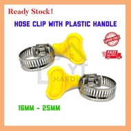 [READY STOCK] Stainless Steel Hose Clip with Plastic Handle Hose Pipe Clip (16MM-25MM)