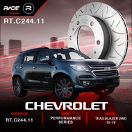 จานเบรคคู่หน้า RACETECH X BREMBO กัดลาย ISUZU DMAX / MU7 / MUX / CHEVROLET COLORADO TRAILBLAZER 300