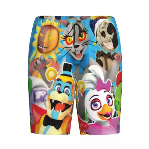 Custom Five Nights- At Freddy's Glamrock Freddy Shorts Sleeping Pants Men Pajama Pants Lounge Sleep 