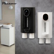 [Phenovo] Automatic Mouthwash Dispenser Wall Mounted Mouth Wash Dispenser with 2 Cups LED Display Ea