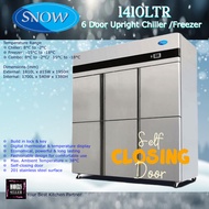 SNOW STAINLESS STEEL UPRIGHT 6 DOOR CHILLER/ FREEZER 1410L (1 year Warranty) / SS6DUC / SS6DUF/SS6DU