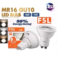 FSL SIRIM APPROVED HIGH QUALITY GU10 / MR16 LED Bulb 5W-7W Spot Eyeball Bulb - Daylight / Warm white / Cool white