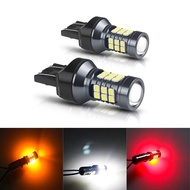 Lampu Isyarat Auto Super Terang T20 LED 7440 WY21W W21W Mentol LED 7443 W21/5W LED T20 3030SMD 2Pcs 