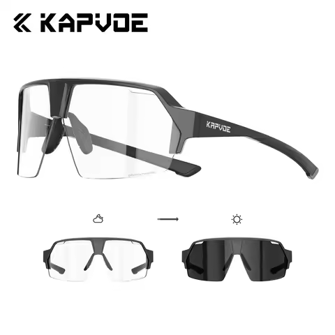 Kapvoe Photochromic Hiking Eyewear Sports Sunglasses Cycling Glasses UV400 Lightweight Running Drivi