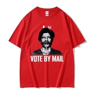 Vote Bt Mail Ted Kaczynski Mugshot T-shirt Fashion Casual Funny Short Sleeve Fashion Tees Vintage St