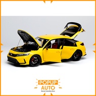 MotorHelix 1:18 Honda Civic Type R FL5 Sunlight OYellow MH18-FL5-M85306 Diecast Vehicles / Car Toy
