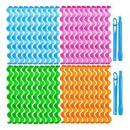 40 Piece Heatless Waves Hair Curler No Heat Damage Wavy Hair Curlers Polyester with 2 Sets of Stylin