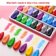 12/24Pcs Colors Water Drop Crayons Set For Kids Toddler Non-Toxic Painting Art Materials Crayon Case