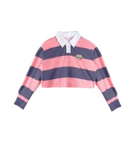 Kloset Design Cropped Rugby Polo (LS2-24-T003-C) เสื้อรักบี้ครอป น้ำหนักเบา ทรงหลวมด้วยคอปก สาบเสื้อ
