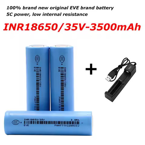 18650 lithium battery 3500mAh 3.7V 10A INR18650 real capacity 3500mAh high power flashlight 18650 re
