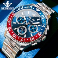 PLAYBOY/OUPINKE ของแท้นาฬิกาผู้ชาย 2025 ใหม่กันน้ำกีฬา Sun และ Moon Phase นาฬิกากลไกส่องสว่างสแตนเลส