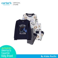Carters 4PC PJ NAVY FOOTBALL PRINT L11 คาร์เตอร์ชุดเซทเสื้อแขนยาว-กางเกงขายาว ลายฟุตบอล 2 ชุด
