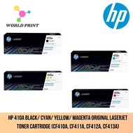 HP 410A Black/ Cyan/ Yellow/ Magenta Original LaserJet Toner Cartridge (CF410A, CF411A, CF412A, CF41