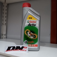 MESIN Castrol ACTIV 4T Manual 20W-40 Motorcycle Engine Oil Packaging 0.8 L/1L Suitable For Supra Sma