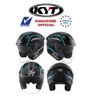 KYT NFJ Radar Aqua Blue PSB Approved Open Face Helmet