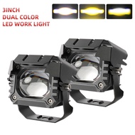 3 "Flush Offroad 12V-24V motor lampu tembak led 4d laser d6k kotak 2 warna high low hi loo jauh deka