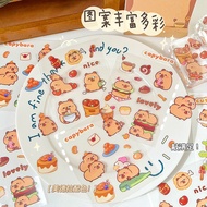Capybara diary sticker Cartoon Capybara sticker DIY sticker Waterproof glass phone case sticker
