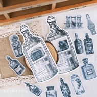 Black & White Perfume Lab Sticker | Shinjodu | Journal | Bujo | Vintage Sticker