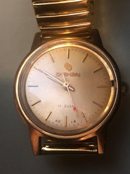 申牌手錶，上海友誼手表𠂆於1970年代生產，少有鍍鈦金表殼，32mm表徑，50多年古董錶。保用期：6個月