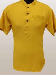 Baju Raya 2023 Kurta Lelaki Lengan Pendek Kain Cotton Plus Size S - 5XL by Al Hafiz